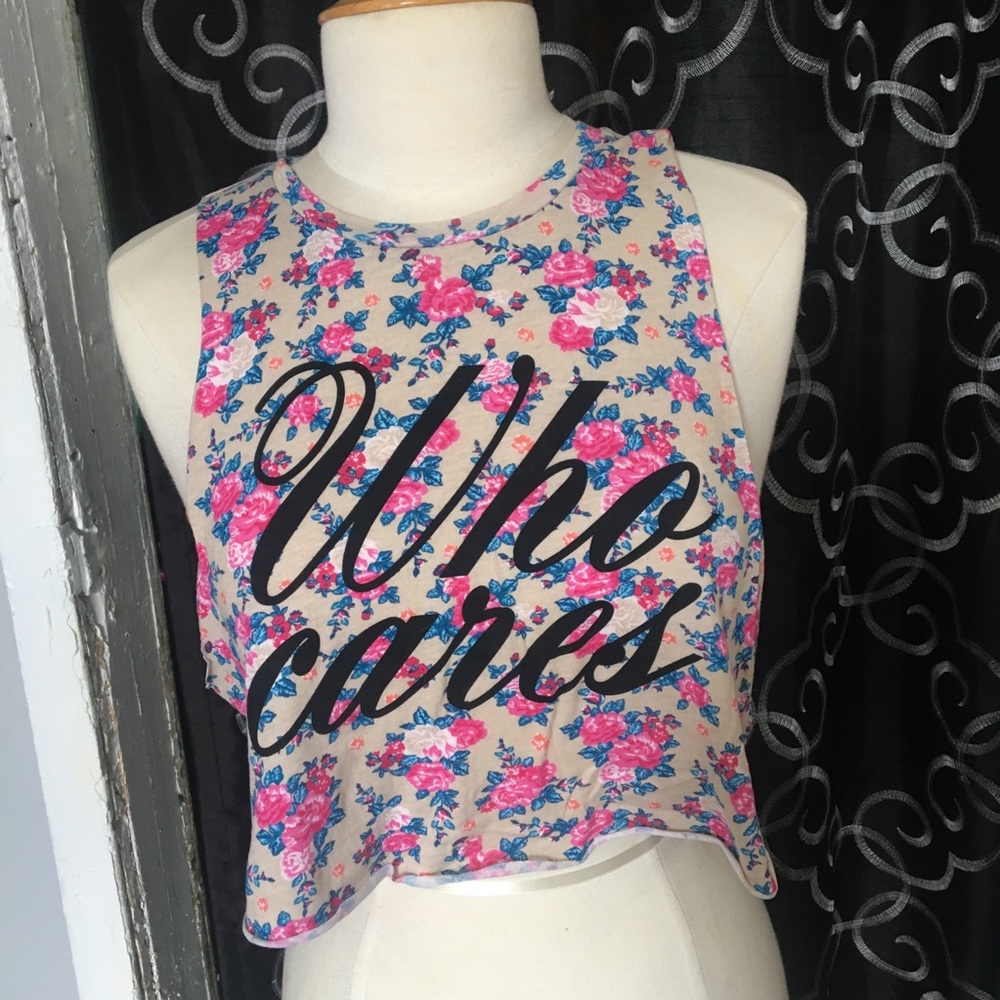 Forever 21 floral crop top size small - Picture 2 of 4